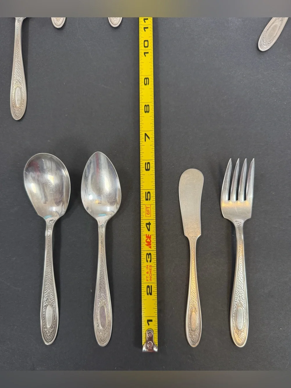 National Silver Co S.E.B. EPNS Silverplate Flatware 37pc Spoons Forks Knives